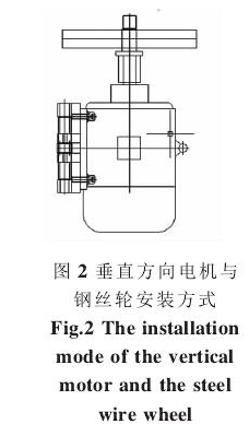 圖2垂直方向電機(jī)與 鋼茲輪安裝方式